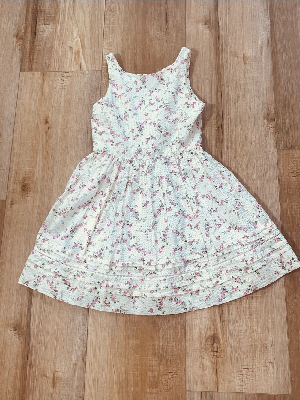 NWT Polo Ralph Lauren Girl’s Cotton Seersucker Floral Dress Size 6X
